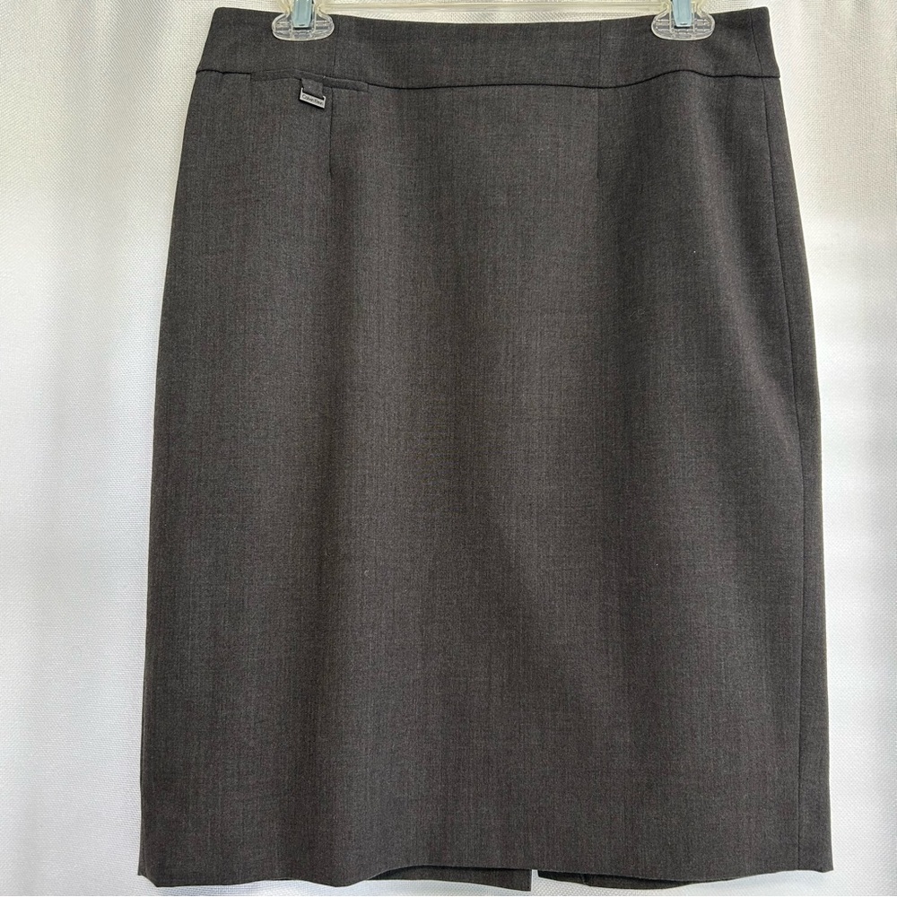 Calvin Klein Gray Pencil Skirt Knee-Length Workwear